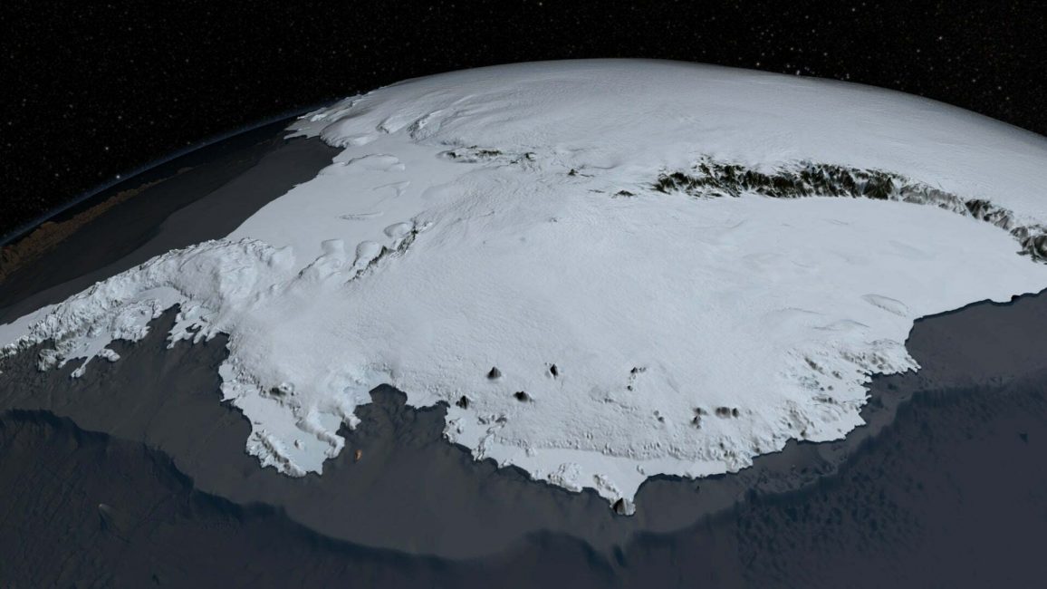 Antarctic bedrock topography map