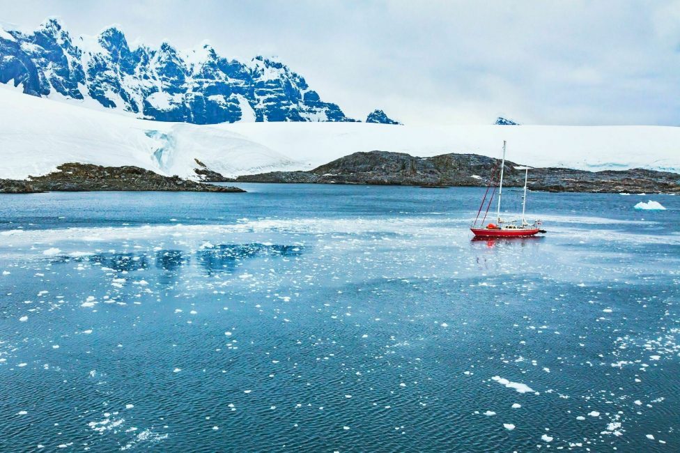 Vessel in Antarctic waters
