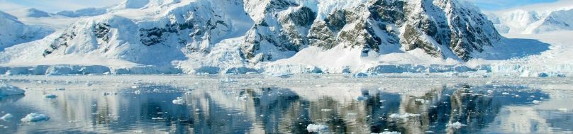 Antarctica mountain and ocean
