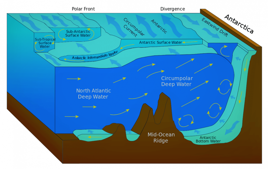 water mass bodies of the Southern Ocean