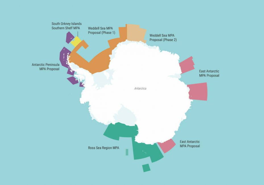 map of all Antarctic MPAs