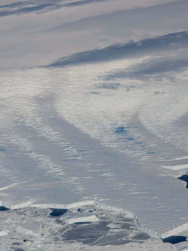 antarctic glacier from above