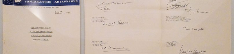 Original copy of Antarctic Treaty